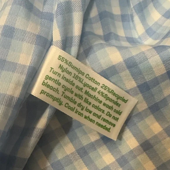 3 for $33 Criquet Light Blue Checkered Men's Shirt - Picture 4 of 4